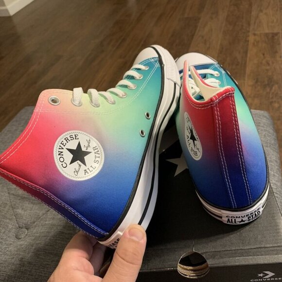 **BRAND NEW NEVER USED, SIZE 7 MEN** Converse psychedelic hoops - Picture 4 of 5